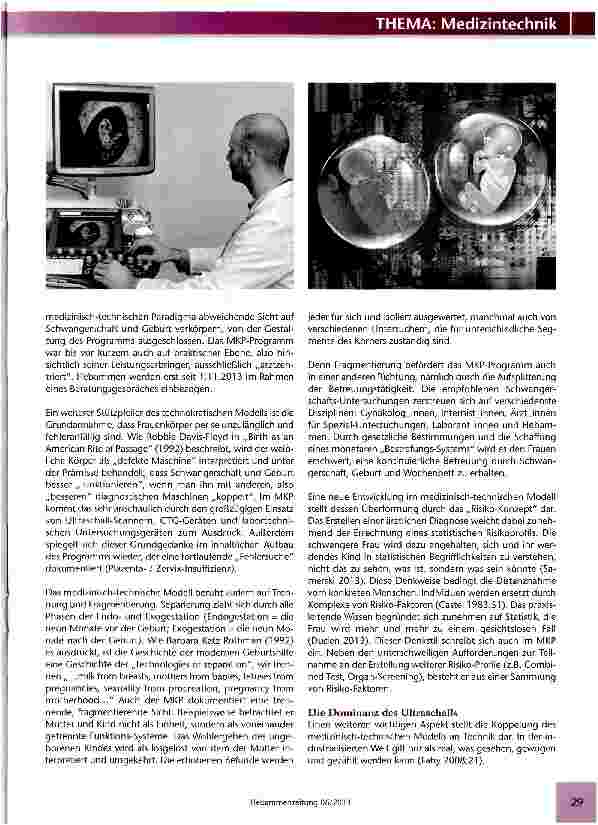 Vorschauseite 2: Schwangerschaft heute - von Medizintechnik dominiert