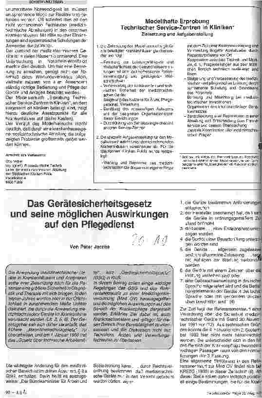 Vorschauseite 5: Organisationsund Arbeitsbereiche einer medizintechnischen Serviceabteilung in einem Krankenhaus der Zentralversorgung