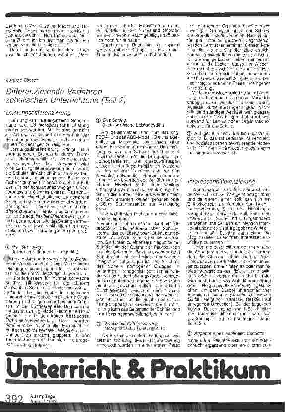 Vorschauseite 2: Teilnehmerbezogener Unterricht in der Altenpflegeausbildung (III)