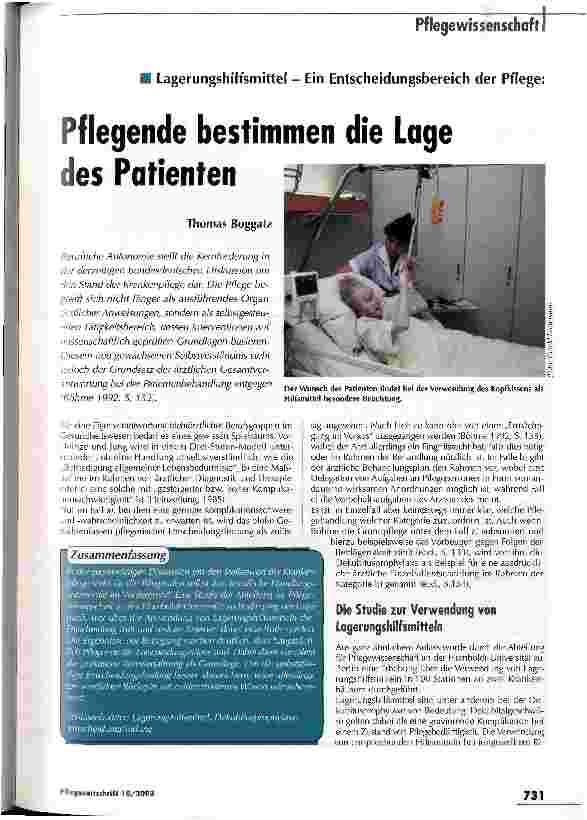 Vorschauseite 1: Pflegende bestimmen die Lage des Patienten
