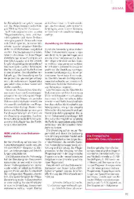 Vorschauseite 4: Einführung einer Einheitlichen Pflegeund Betreuungsplanung
