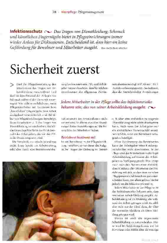 Vorschauseite 1: Sicherheit zuerst
