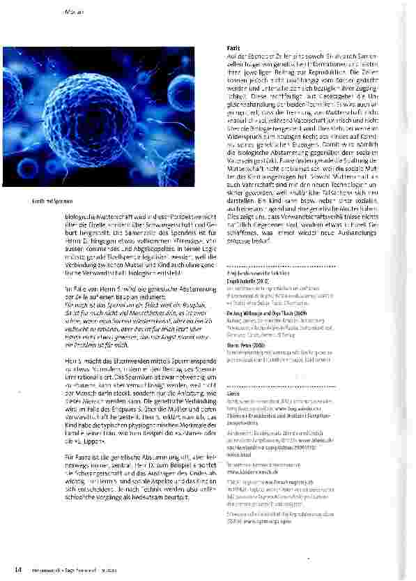 Vorschauseite 3: Eizellspende und Spermienspende im Vergleich - Zwischenergebnisse aus einem nationalen Forschungsprojekt
