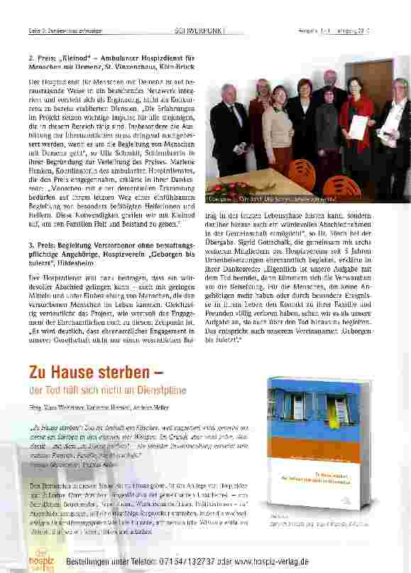 Vorschauseite 3: Förderung und Weiterentwicklung der Hospizarbeit und Palliativversorgung in Deutschland