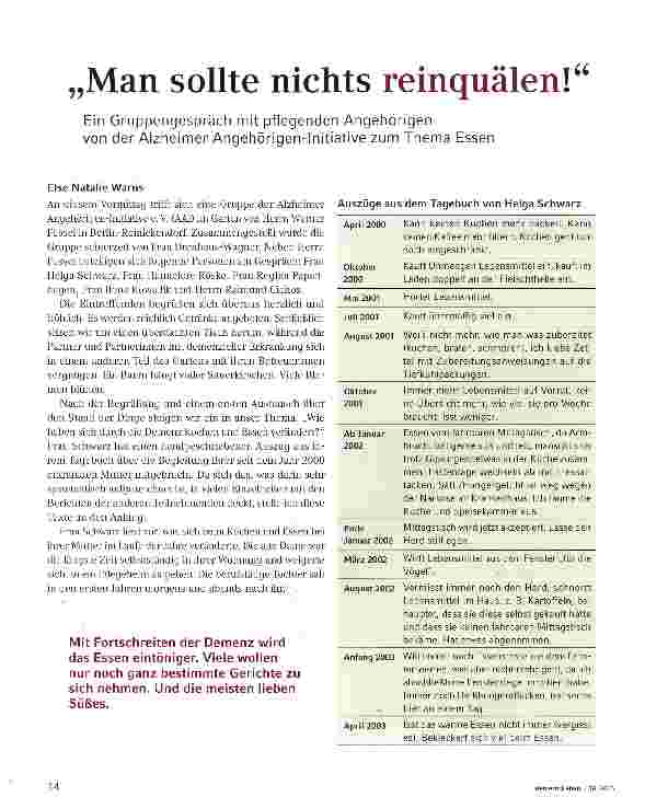 Vorschauseite 1: „Man sollte nichts reinquälen!