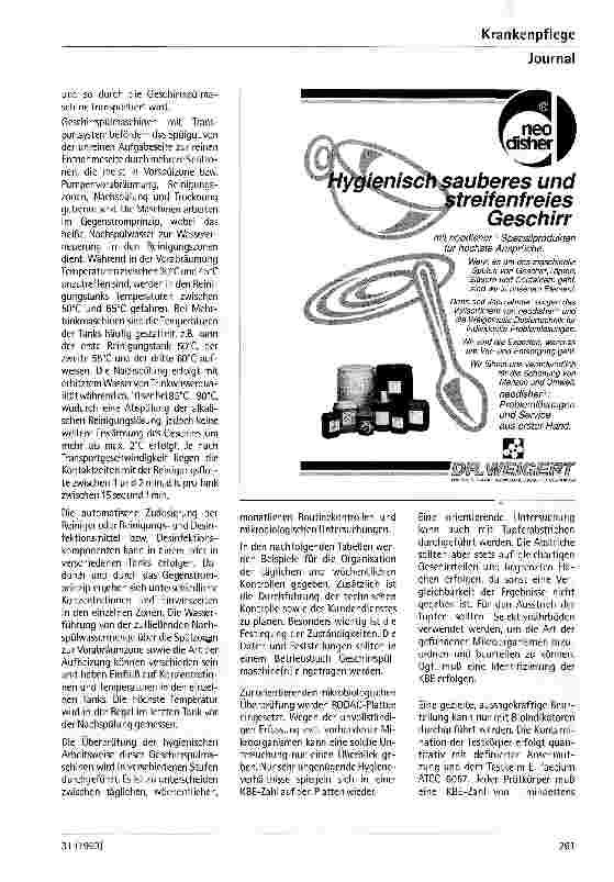 Vorschauseite 4: Überprüfung der hygienischen Arbeitsweise von Geschirrspülmaschinen in Kliniken