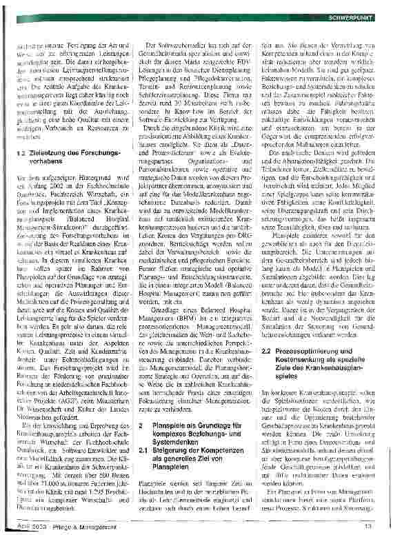 Vorschauseite 2: Prozessoptimierung: Planspiele im virtuellen Krankenhaus