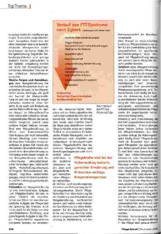 Vorschauseite 3: Mangelernährung muss nicht sein