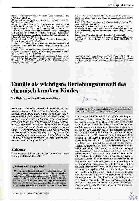 Vorschauseite 6: Familienorientierte Betreuung im Kinderkrankenhaus (FOB) Eine Antwort auf Defizite medizinischer Behandlungssysteme