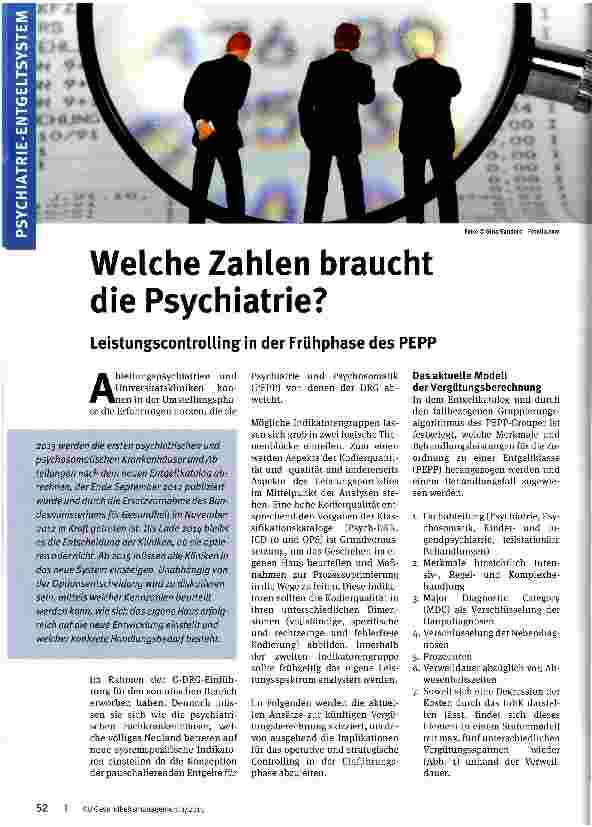 Vorschauseite 1: Welche Zahlen braucht die Psychiatrie?