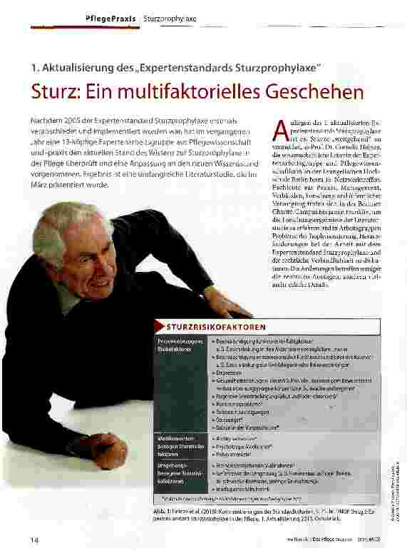 Vorschauseite 1: 1. Aktualisierung des „Expertenstandards Sturzprophylaxe Sturz: Ein multifaktorielles Geschehen