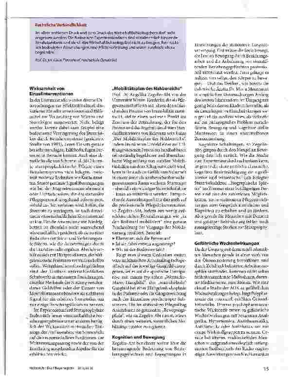 Vorschauseite 2: 1. Aktualisierung des „Expertenstandards Sturzprophylaxe Sturz: Ein multifaktorielles Geschehen