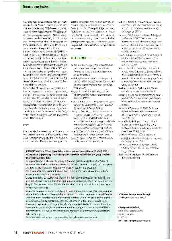 Vorschauseite 5: CIAT mal anders: Kollokationen im Paarund Quartettformat (CIAT-COLLOC)
