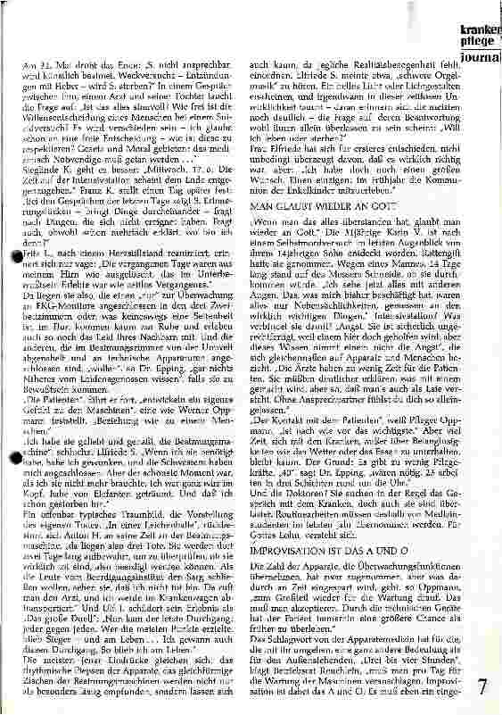 Vorschauseite 4: Beobachtungen auf der Intensivstation