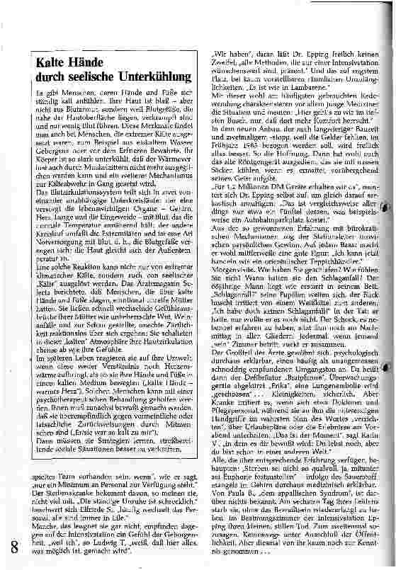 Vorschauseite 5: Beobachtungen auf der Intensivstation