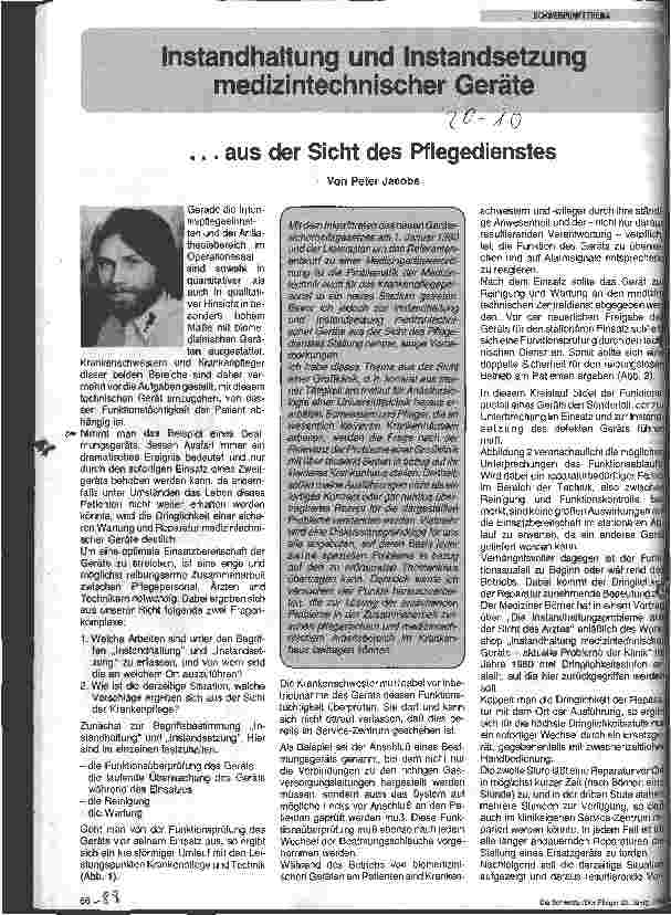 Vorschauseite 1: Instandhaltung und Instandsetzung medizintechnischer Gräte .... aus Sicht des Pflegedienstes