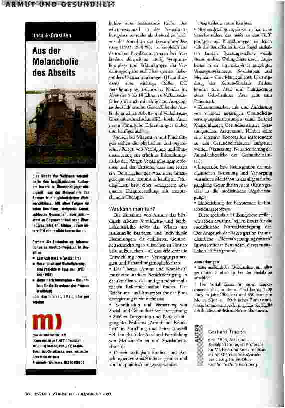 Vorschauseite 4: Unterversorgt Armut und Gesundheit in Deutschland