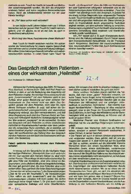 Vorschauseite 1: Das Gespräch mit dem Patienten - eines der wirksamsten Heilmittel