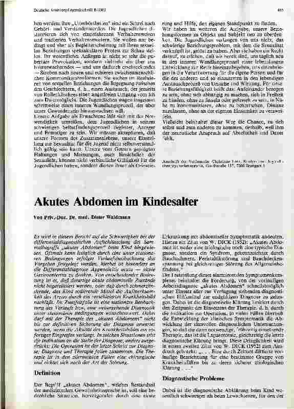 Vorschauseite 1: Akutes Abdomen im Kindesalter