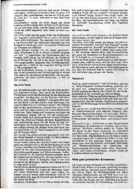 Vorschauseite 3: Pflege eines Kindes mit Haemophilus-Sepsis und Meningitis Schülerbericht