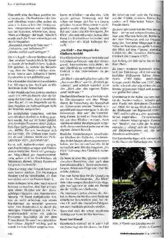 Vorschauseite 4: Kunst und Kultur im Krankenhaus für Jedermann