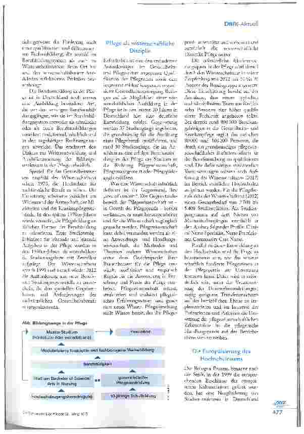 Vorschauseite 2: PFLEGEBERUFSAUSBILDUNG AN DER HOCHSCHULE - DUALE STUDIENGÄNGE IN DEUTSCHLAND