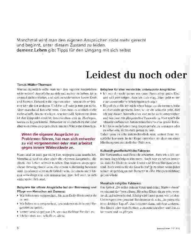 Vorschauseite 1: Leidest Du noch oder widersetzt Du Dich schon?