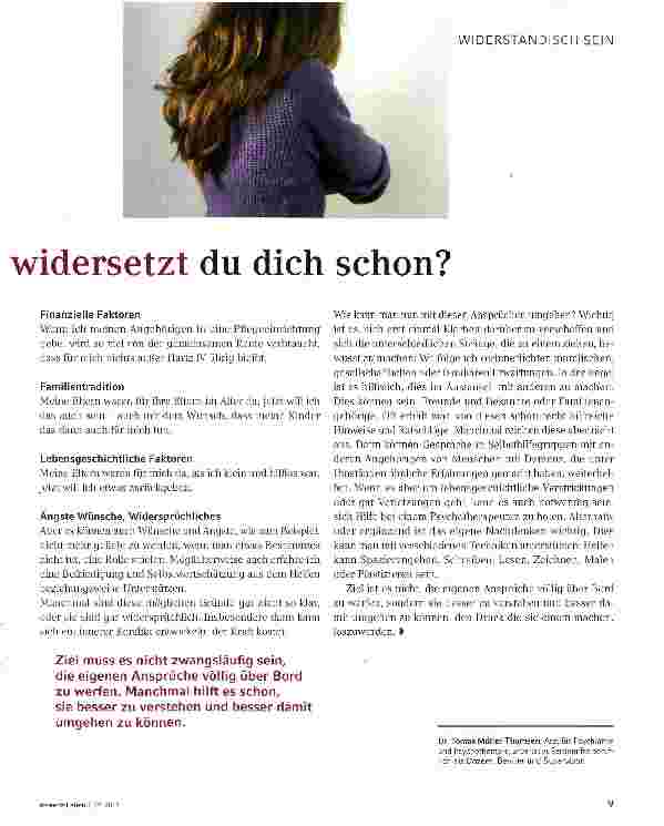 Vorschauseite 2: Leidest Du noch oder widersetzt Du Dich schon?