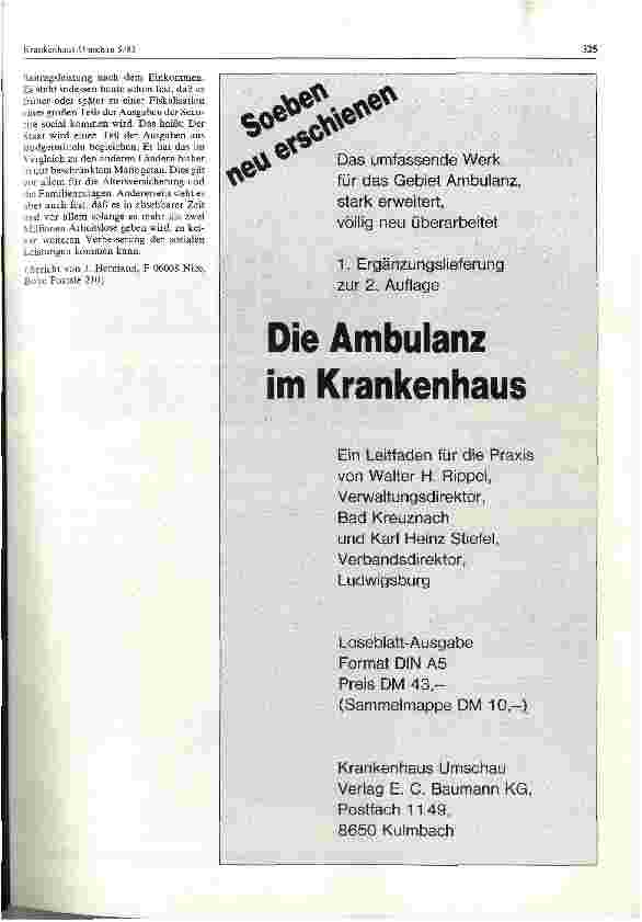Vorschauseite 2: Der neue Weg der französischen Gesundheitspolitik