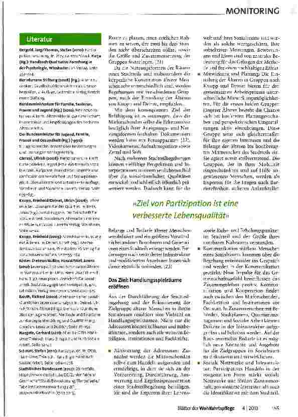 Vorschauseite 3: Stadtteilbegehung mit älteren Menschen