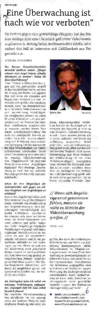 Vorschauseite 1: Eine Überwachung ist nach wie vor verbogen