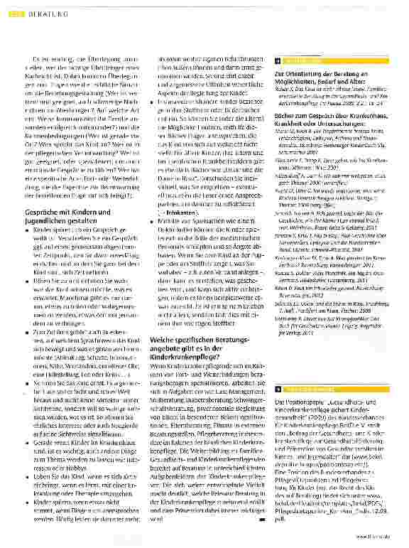 Vorschauseite 2: Was macht Beratung in der Kinderkrankenpflege aus?