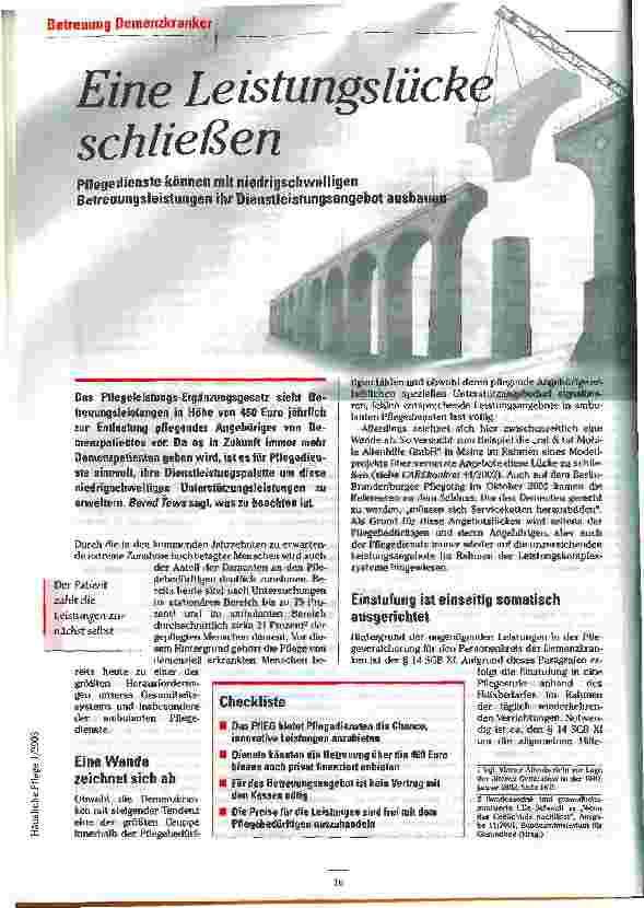 Vorschauseite 1: Eine Leistungslücke schließen