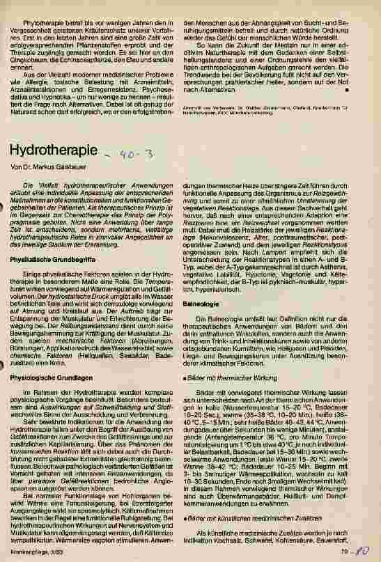 Vorschauseite 1: Hydrotherapie