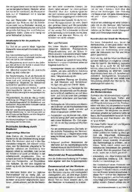 Vorschauseite 2: Praxisanleitung und Mentorenarbeit Erfahrungen an der Kinderklinik St.Elisabeth in Neuburg