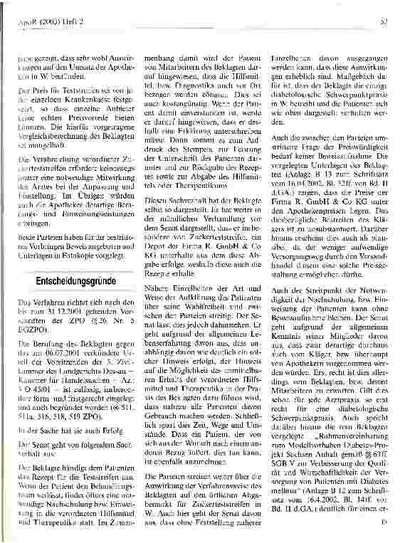 Vorschauseite 3: Zum Unterhalten einer unerlaubten Rezeptsammelstelle OLG Naumburg, Urteil vom 3. Juli 2002