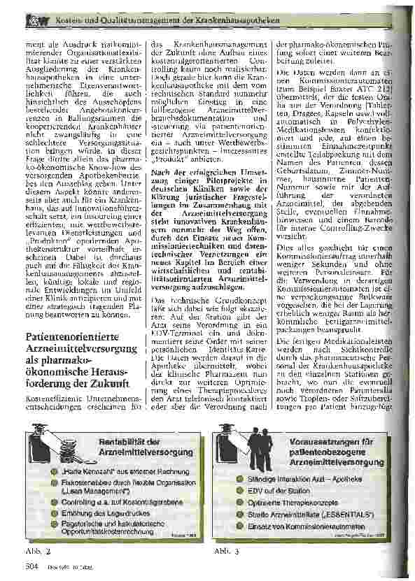 Vorschauseite 3: Kostenund Qualitätsmanagement der Krankenhausapotheken