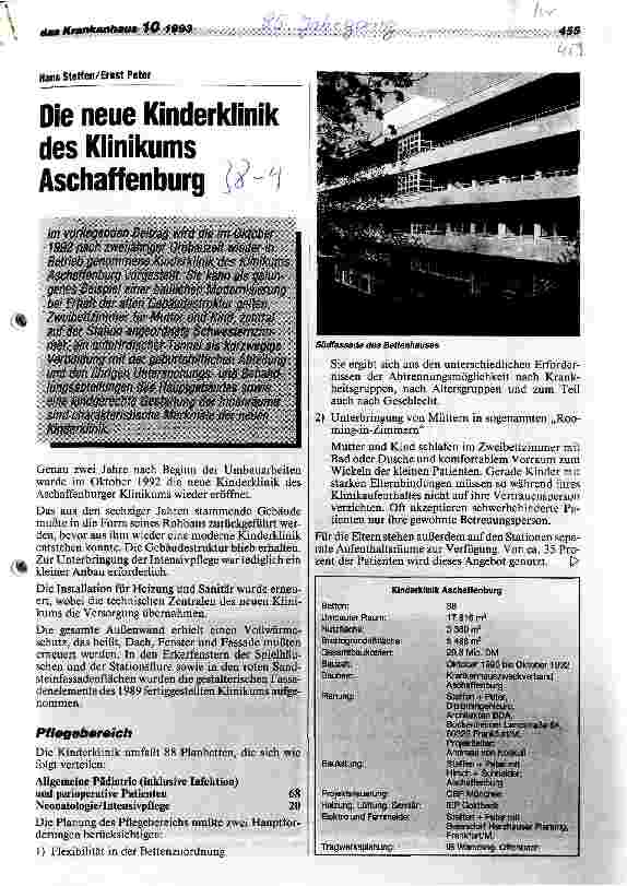 Vorschauseite 1: Die neue Kinderklinik des Klinikums Aschaffenburg