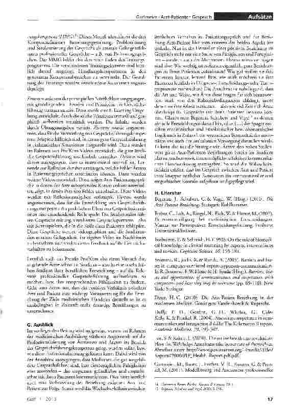Vorschauseite 4: Professionelle Gesprächsführung und die Beziehung Arzt-Patient: Rahmenbedingungen und Perspektiven der Kompetenzentwicklung