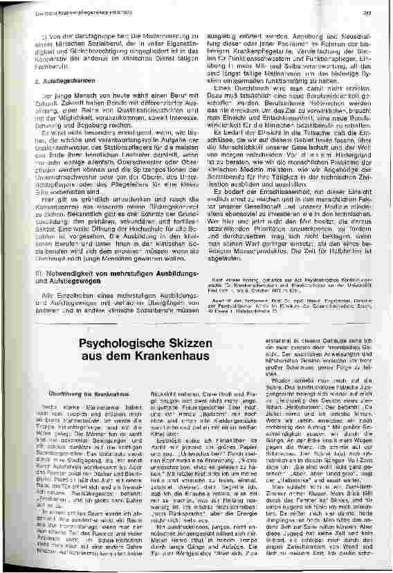 Vorschauseite 1: Psychologische Skizzen aus dem