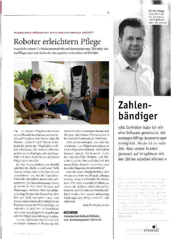 Vorschauseite 1: Roboter erleichtern Pflege