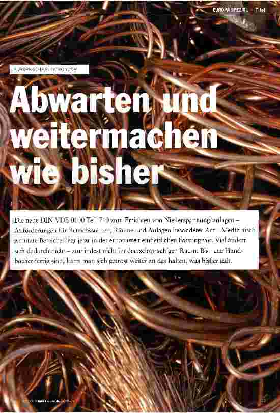 Vorschauseite 1: Abwarten und weitermachen wie bisher
