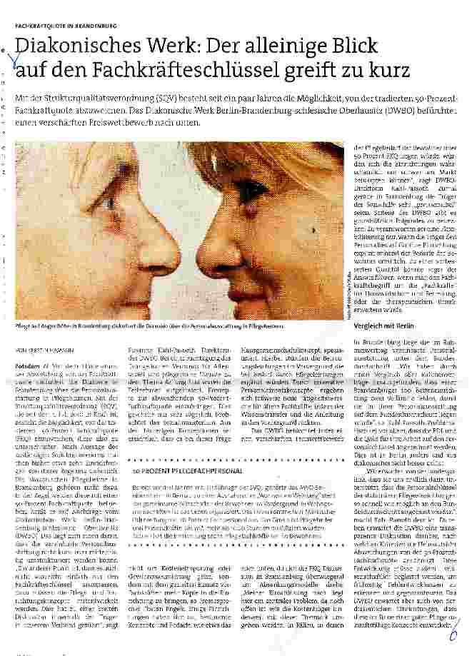 Vorschauseite 1: lakonisches Werk: Der alleinige Blick auf den Fachkräfteschlüssel greift zu kurz