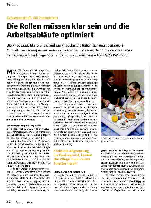 Vorschauseite 1: Die Rollen müssen klar sein und die Arbeitsabläufe optimiert