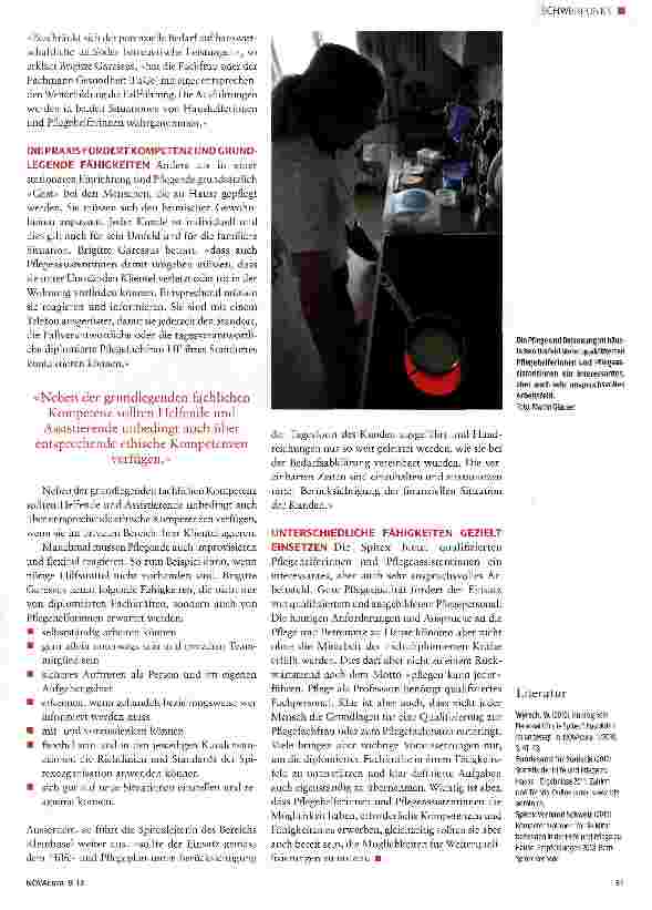 Vorschauseite 2: Pflege zu Hause und die Rolle der Hilfskräfte