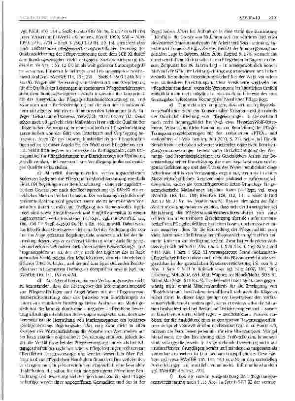 Vorschauseite 4: Pflegeversicherungsrecht (Un-)Zulässigkeit vorbeugender Unterlassungsklagen gegen Maßnahmen der öffentlichen Gewalt - Verfassungsgemäßheit der Transparenzberichterstattung