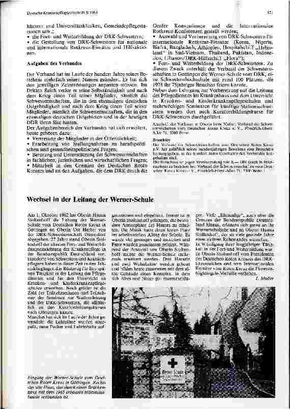 Vorschauseite 3: Hundert Jahre Verband der Schwesternschaften vom Deutschen Roten Kreuz
