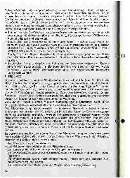 Vorschauseite 4: Bericht über einen Studienaufenthalt an der Universität Edinburgh am Institut für Pflegeforschung