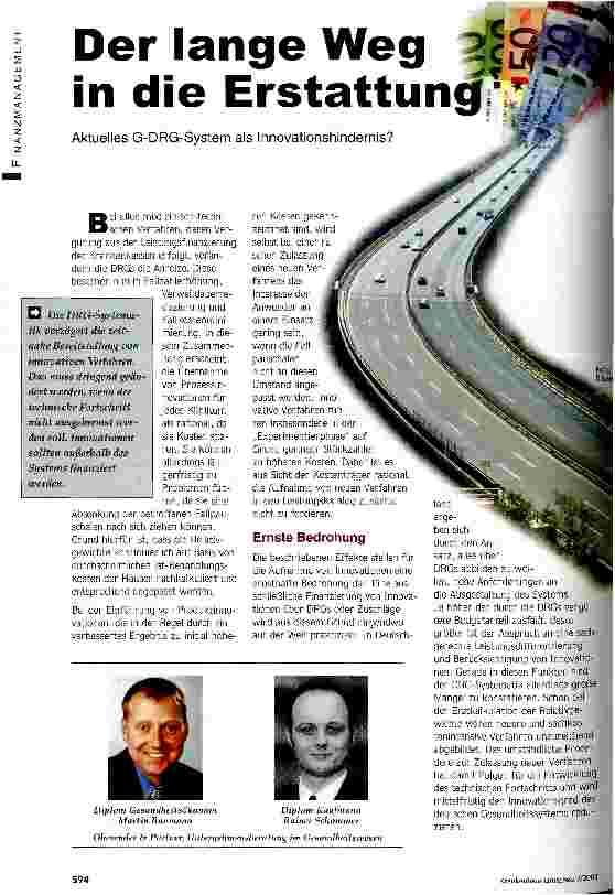 Vorschauseite 1: Der lange Weg in die Erstattung Aktuelles G-DRG-System als Innovationshindernis?