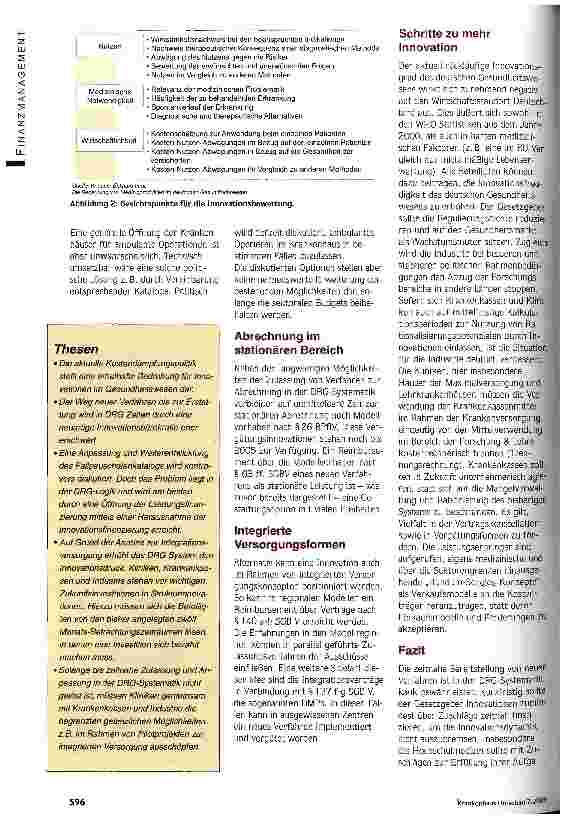 Vorschauseite 3: Der lange Weg in die Erstattung Aktuelles G-DRG-System als Innovationshindernis?